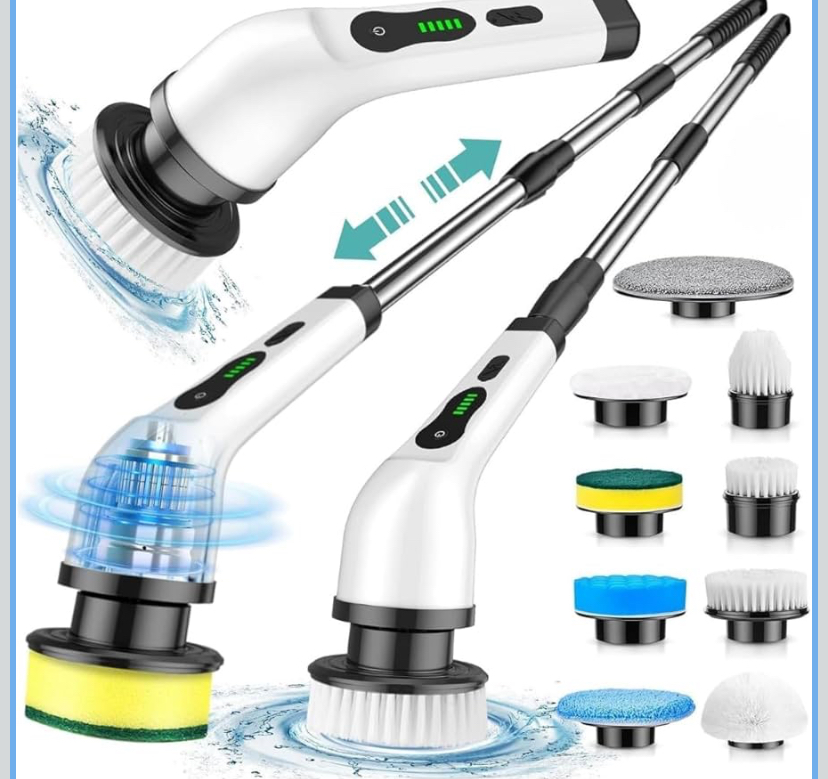 Esfregão de Limpeza Elétrico Giratório